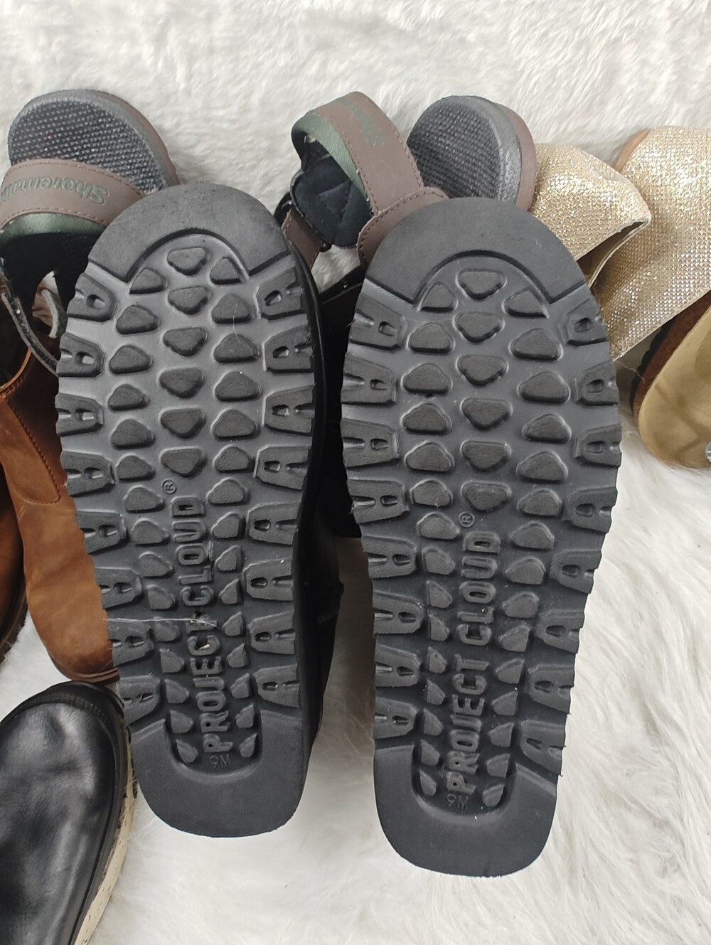Project Cloud Black Leather Platform Cozy Ankle Boots – Women's Size 9M - Picture 12 of 12